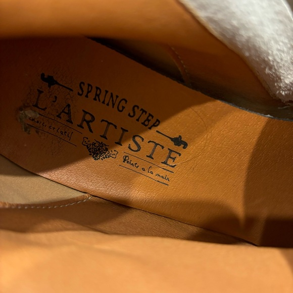 L’Artiste Spring Step 38 (7.5-8) Ankle Boot Leather Zip Boho Butterfly - Picture 13 of 15